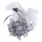 Broche à Fleurs Élégante Pour Femme, Plume, Fête De Mariage, Pince à Cheveux Florale, Chapeau, Châle, Robe, Costume, Vêtements De Cérémonie, Accessoires, Corsage, Bijoux Vintage Cz, Cadeaux (gris)