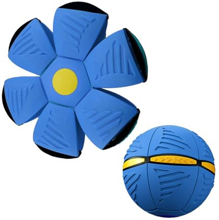 YZZT 2PCS Balle Soucoupe pour Animal de Compagnie Balle Soucoupe Volante pour Chien Balle Magique OVNI Balle Magique Déformée Interactif Jouet Balle de Déformation Balle Disque