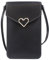 NTRUXZP Mini Borsa a Tracolla per Cellulare da Donna, Piccola Borsa per Telefono con Slot per Schede (Nero)