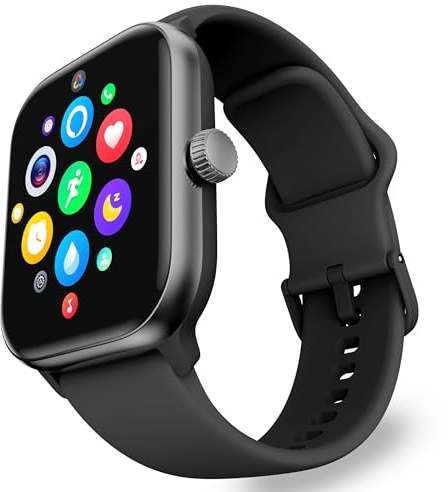 OCTANDRA Pulse 2 VeryFit 4,7 cm AMOLED Smart Watch - Bluetooth Answer Call Alexa Body Energy Heart Rate Oxygen Saturation Sleep Monitor Step Tracker - IP68 Fitness Uhren für Männer Frauen (GTX10)