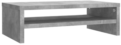 HETFTJN Tv Tisch Tv Sideboard Wohnzimmer Beistelltisch Klein Fernseher Tisch Modern - Monitorständer Betongrau 42x24x13 cm Holzwerkstoff für Büro Gästezimmer Ausstellungsraum Besprechungszimmer
