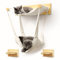 myHANA Kletterwand für Katzen aus Massivholz – inkl. 2X Katzentreppe & Hängematte | Katzenmöbel Set Wand | Katzenbett & Kratzbaum Wandmontage| Jetzt entdecken!