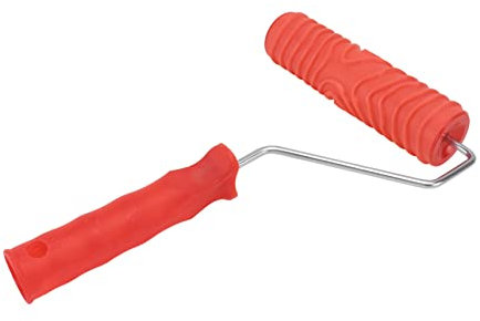 HOMSFOU Holzmaserung Malwalze mit Kunststoffgriff für DIY Wanddekoration Gummierte Strukturwalze für Tapeten und Wandtexturen Langlebiges Material für Designs