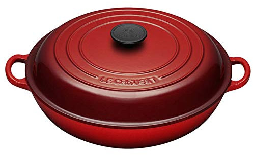 Le Creuset Classic Cast Iron Shallow Casserole, 30 cm - Cerise