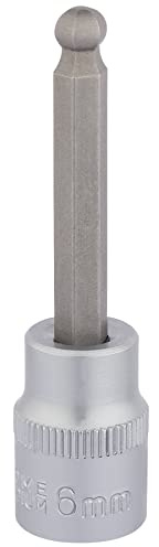 Draper 16289 3/8 Inch Square Drive Hexagonal Ball End Socket Bits, 6mm, Blue