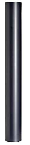 FIREFIX O130/1 Blauglanzblech Ofenrohr, Länge 1.000 mm, ø 130 mm - Ofenrohre aus Stahlblech, 0,6 mm stark, gebläut, innenliegend gemufft, Längen lasergeschweißt