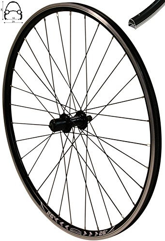 Redondo 26 Zoll Hinterrad Laufrad Hohlkammer V-Profil Felge für Kassette Schwarz