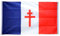 Digni Drapeau de Balcon (avec 4 Oeillets) France Libre 1940-43 - Croix de Lorraine - 90 x 150 cm Sticker Gratuit