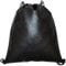 Turnbeutel Robust Kunstlederbeutel Stabil Rucksack Beuteltasche aus Kunstleder mit Kordel Hochwertig Weich Einfarbig Uni Schwarz Sportbeutel Gymsack Sport Tasche Sack Beutel Hipster