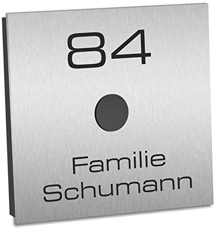 Funk Türklingel Edelstahl SUPER FLACH 120x120x8mm Funk Haustürklingel mit 400m Reichweite und 52 Türklingel Melodien