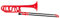 Classic Cantabile MardiBrass ABS Kunststoff Quart-Posaune - Bb/F-Stimmung - Fiberglas-Zug - 850g leicht - Bohrung: 13,9 mm - inkl. Mundstück und Gigbag - rot