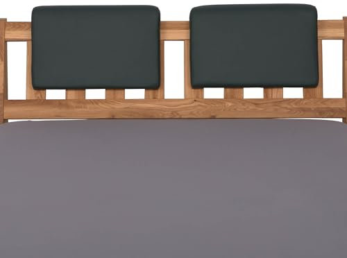 Staboos 2er Set Leder Polsterkissen, Steckkissen für Bettkopfteil zum einhängen, Rückenlehne für Bett mit Kopfteil, SK01 (grün)
