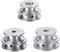 ExcLent Aluminiumlegierung, 40 und 50 mm, Doppelkehl, Riemenscheibe, 8 – 20 mm, feste Bohrung, Riemenscheibe, V-Form, für Gürtel von 10 mm – 12 mm