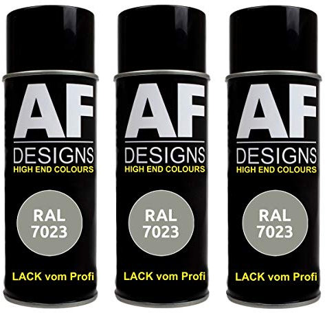 Alex Flittner Designs 3x RAL Lackspray Autolack Buntlack Spraydose RAL7023 BETONGRAU seidenmatt