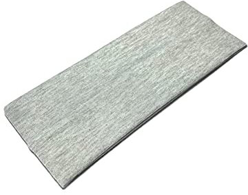 WESTEND CHOICE Lot de 2 bandeaux doux et extensibles unisexes de 9 cm de large pour homme et femme, pour gym, yoga (gris)