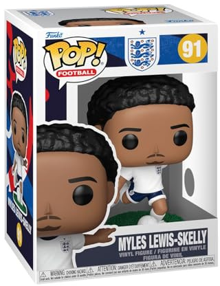 POP Funko Football: England - Myles Lewis-Skelly | Offizieller Fanartikel und Merch - Vinyl Sammelfigur als Regal Deko - Geschenkidee zum Geburtstag für Fans und Sammler