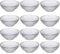 Queensway Home & Dining Stackable Dessert Serving Textured Kitchen Clear Glass Bowl Set 6/12 (12)