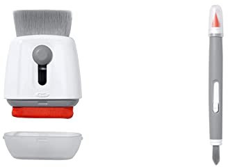 OXO Good Grips Electronics Cleaning Brush + OXO Good Grips Sweep & Swipe Laptop-Reiniger Laptop- und Bildschirmreiniger One Size weiß