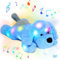 Hopearl LED Musical Gefüllter Welpe Beleuchtung Singender Plüschhund Einstellbare Lautstärke Ruhen Animierte Geburtstagsfest für Kinder, Blau, 43cm