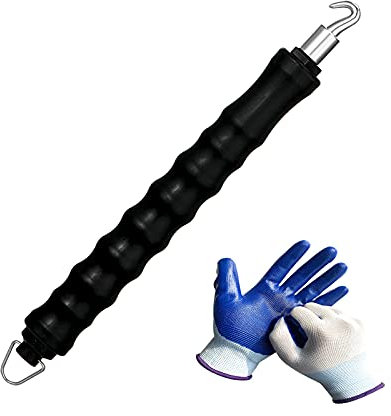 Fil Pour Barres D'armature Twister Crochet,Lot de 1 Lieur Automatique,Semi-Automatique Avec Poignée Souple pour Fil D'armature, Fil Métallique et Béton(Noir) (Noir)