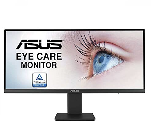 ASUS VP299CL - Ecran PC 29 21:9 - Dalle IPS - 1ms - 75Hz - 2560x1080 - 350cd/m² - Display Port, HDMI & 1x USB-C - AMD FreeSync - Fixation VESA - Haut-parleurs - Ajustement hauteur - HDR 10