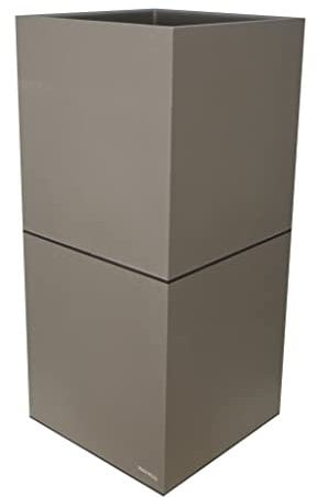 Riviera Pot à Bac Granit Haut, 40cm x 40cm x 88cm, Gris