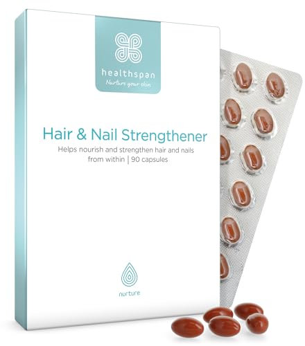 Healthspan Hair & Nail Strengthener (45 Days Supply) | Promote Glossy, Shiny Hair and Strong & Healthy Looking Nails | 18 Balanced Micronutrients | with OptiMSM & Vitamin B-Complex | Vegetarian