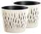 Tymar Blumentopf, 2er-Pack, Übertopf aus Kunststoff, Moderne, Runde Form, Pflanztopf,Innen- und Außenbereich, SR001 (Creme, ø 26 cm)