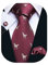Barry.Wang Paisley Herren-Krawatten-Set, Seidenkrawatte, Einstecktuch, Manschettenknöpfe, formelle Hochzeit, Party, Business, Dinosaurier Rot, Einheitsgröße