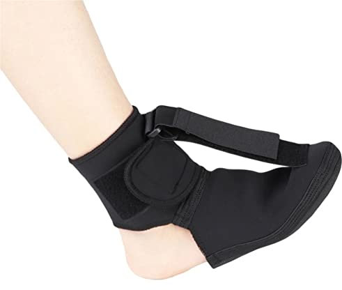 ExceptionPlantar Fasciitis Night Splint Sock, Soft Stretching Boot Splint for Sleeping, Fasciitis Support Dorsal Foot Drop Brace for Right/Left Foot, Recovery Socks, Braces,M