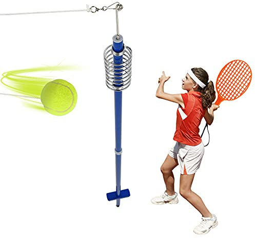 GOPLUS Circletennis, Twist Ball Set mit Höhenverstellbarem Ständer, Tennisball & 2 Schläger, Outdoor Swingspiel für Garten &Park &Strand &Wiese, Tragbares Spielzeug für Freizeitaktivität