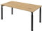 boho office® Konferenztisch, Schreibtisch, Tisch, Schwarz, in der Höhe einstellbar inkl. Tischplatte in 180 x 80 cm in Wildeiche Echtholz-Furnier