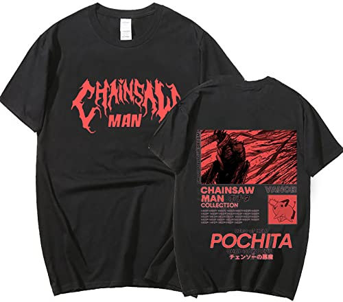 flowereyes Chainsaw Man T-Shirts Pochita Pullover Summer New T-Shirts Harajuku Casual T-Shirts Chainsaw Man Pochita T-Shirts