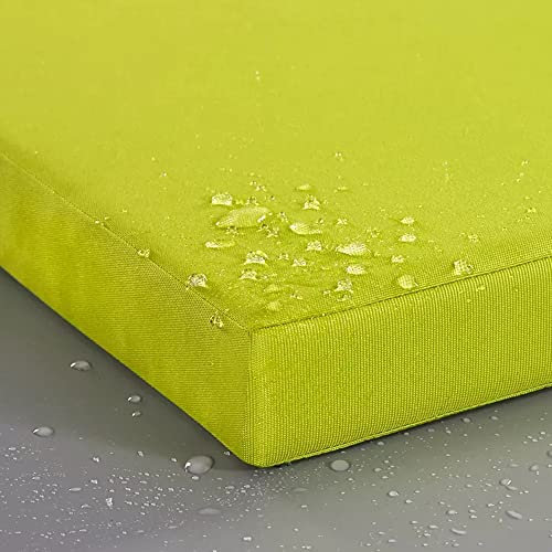 RAKTOV 2/3-Sitzer, Outdoor-Gartenbankkissen, wasserabweisend, für Terrasse, Schaukel, Möbelkissen, dicker Schaumstoff, weiche Sitzkissen, Ersatz für Chaisel, Couch, Erkerfenster, 160 x 40 x 8 cm, Grün