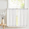 TOPICK Sheer Scheibengardinen Weiß H 60 x B 90 (cm) 2er Set mit Tunnelzug Transparent Bistrogadine Landhaus Streifen Voile Küchenvorhang Gestreift Küchengardinen Paarig für Badezimmer Klein Fenster