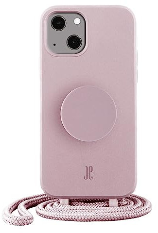 PopSockets x Just Elegance iPhone Hülle - Necklace Case - Handyhülle kompatibel mit iPhone 14 6,1 - iPhone Schutzhülle mit Abnehmbarer Kordel und Fingerhalter (Rose Breath)