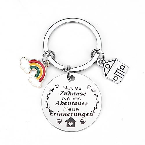 Neues Zuhause Schlüsselanhänger Geschenk zum Einzug Einzugsgeschenke Wohnung Geschenk zum Einzug Anhänger Familien Paar Hausbesitzer Einweihungsparty Geschenke zum Einzug Einweihungsgeschenk