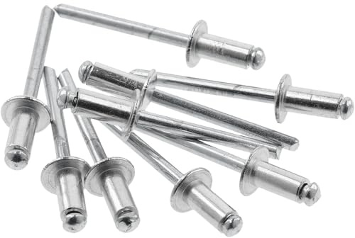 HÖGERT TECHNIK Aluminium Blindnieten, Popnieten offen, Alu-Nieten & Blindniete aus Aluminium-Stahl, für Metallverbindungen in Industrie & Handwerk