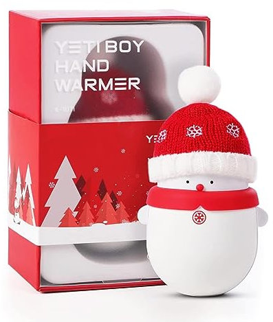 Snowman Hand Warmers Rechargeable, 6000mAh Electric Portable Pocket Heater, Heat Therapy Great for Christmas Raynauds, Hunting, Golf, Camping, Women Mens Birthday Gifts