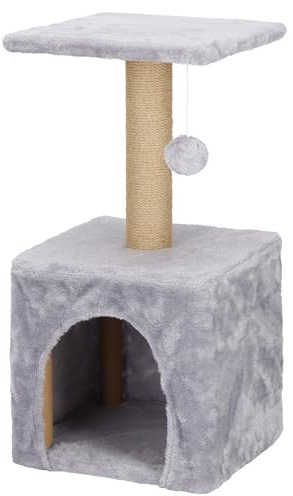 SPRINGOS Arbre à chat - Maison de jeu - Plateforme - Poteaux en sisal - 62 cm