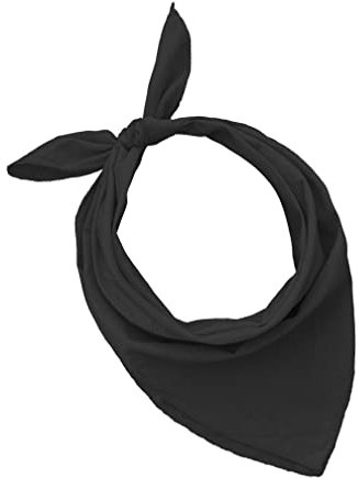 JOPHY & CO. Bandana, 100 % Baumwolle, 3/5/10 Stück, für Damen, Herren, Kinder, Unisex, einzigartig und/oder Paisleymuster, COD. A644, Schwarz, Set 1 pz