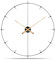 Cander Berlin Leander XXL Vintage-Wanduhr lautlos 60 cm Holzzeiger ohne Tickgeräusche groß modern schwarz Wohnzimmer Küche Metall Glasfaser