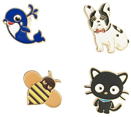 Wal Anstecker Biene Anstecker Katze Anstecknadel Hund Anstecker 4 Stück Set
