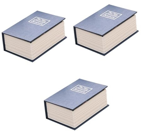 ibasenice 3st Aufbewahrungsbox Für Kinderbücher Tresore Schmücken Reisen Buch-sparschwein-dekor Sparschweine in Buchform Spardosen Sparschwein Für Geld Rostfreier Stahl Mini Kleiner