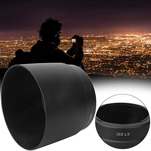 Parasol de Lente EF 100 400 Parasol de Lente Et 83C Parasol de Lente de Montaje de Plástico Negro para Lentes EF 100 400 Mm F 4.5 5.6L Parasol de Lente de 77 Mm Negro