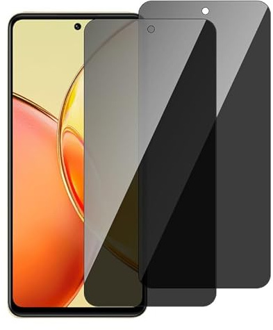 chejuza Privacy - Protector de pantalla para Vivo Y36 4g/5 g [2 unidades], dureza 9H, cobertura completa anti espía de cristal templado, HD protección de pantalla