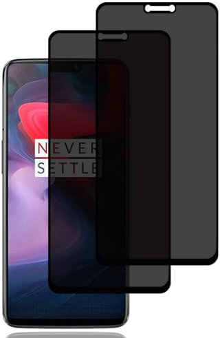 BCHKLAI Sichtschutz Schutzfolie für OnePlus 6 [2 Stück], Privacy Schutzfolie, Privacy Schutzglas, 9H Härte, Kratzfest, Anti-Fingerprint, Blasenfrei, Anti Spy Displayschutzfoli für OnePlus 6