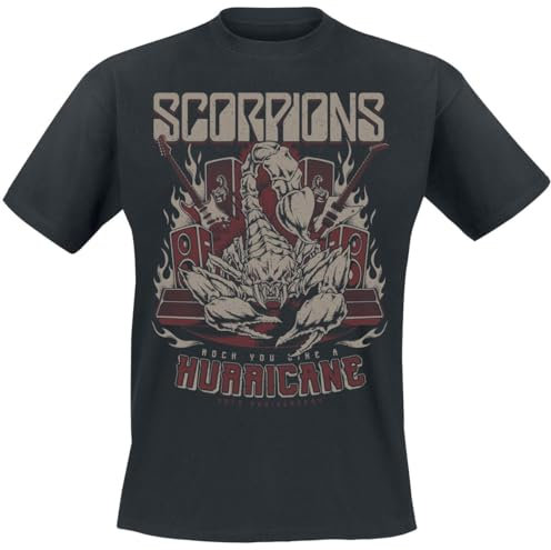 Scorpions Hurricane 40th Anniversary Männer T-Shirt schwarz M 100% Baumwolle Band-Merch, Bands