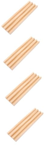 KOMBIUDA 4stücke Holz Domino Mit Anti-rutsch Design Funktionaler Domino Rack Für Gesellschaftsspiele Für Einfache Spielen Und Präsentieren Von Dominosteinen