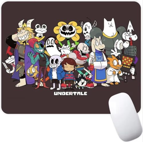 Pinstant Undertale sans Indie Tapis de Souris antidérapant pour Jeux vidéo et Ordinateur Portable avec Bords Cousus 18 x 22,1 cm